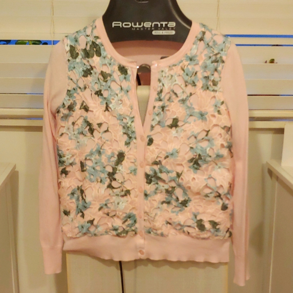 Charter Club S pink & knitted cardigan